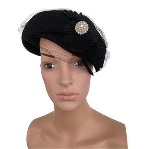 Vintage Black Hat Wool Glenover Henry Pollak